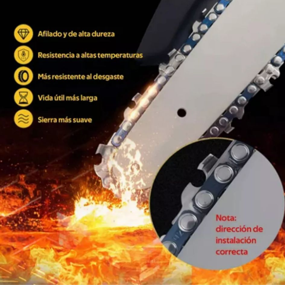 MotoSierra Electrica 2 baterias 7pulgadas