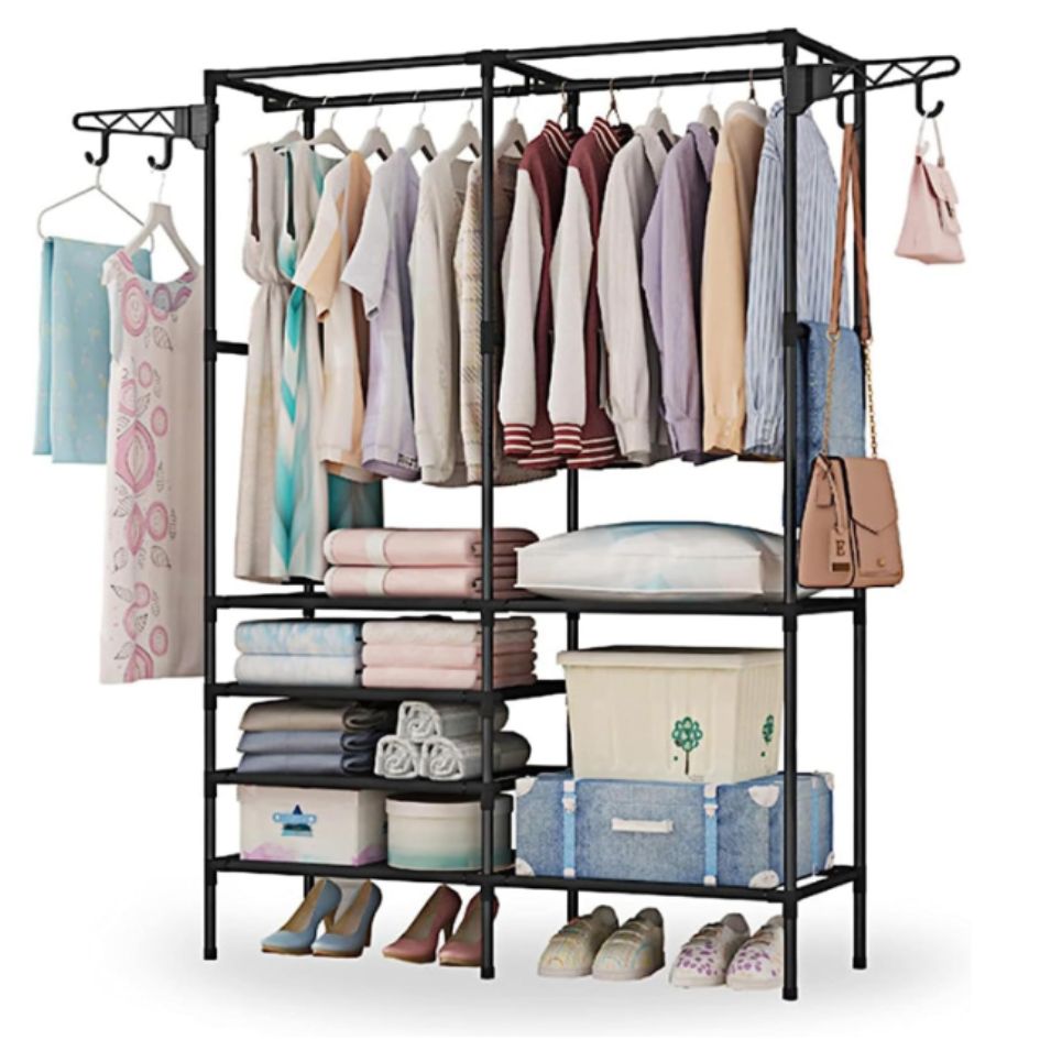 CLOSET ORGANIZADOR DE ROPA CON GANCHO LATERAL DOBLE